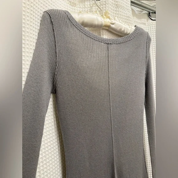 Free People Ribbed Scoop Neck Mini Dress - Silk & Cashmere - Picture 12 of 12